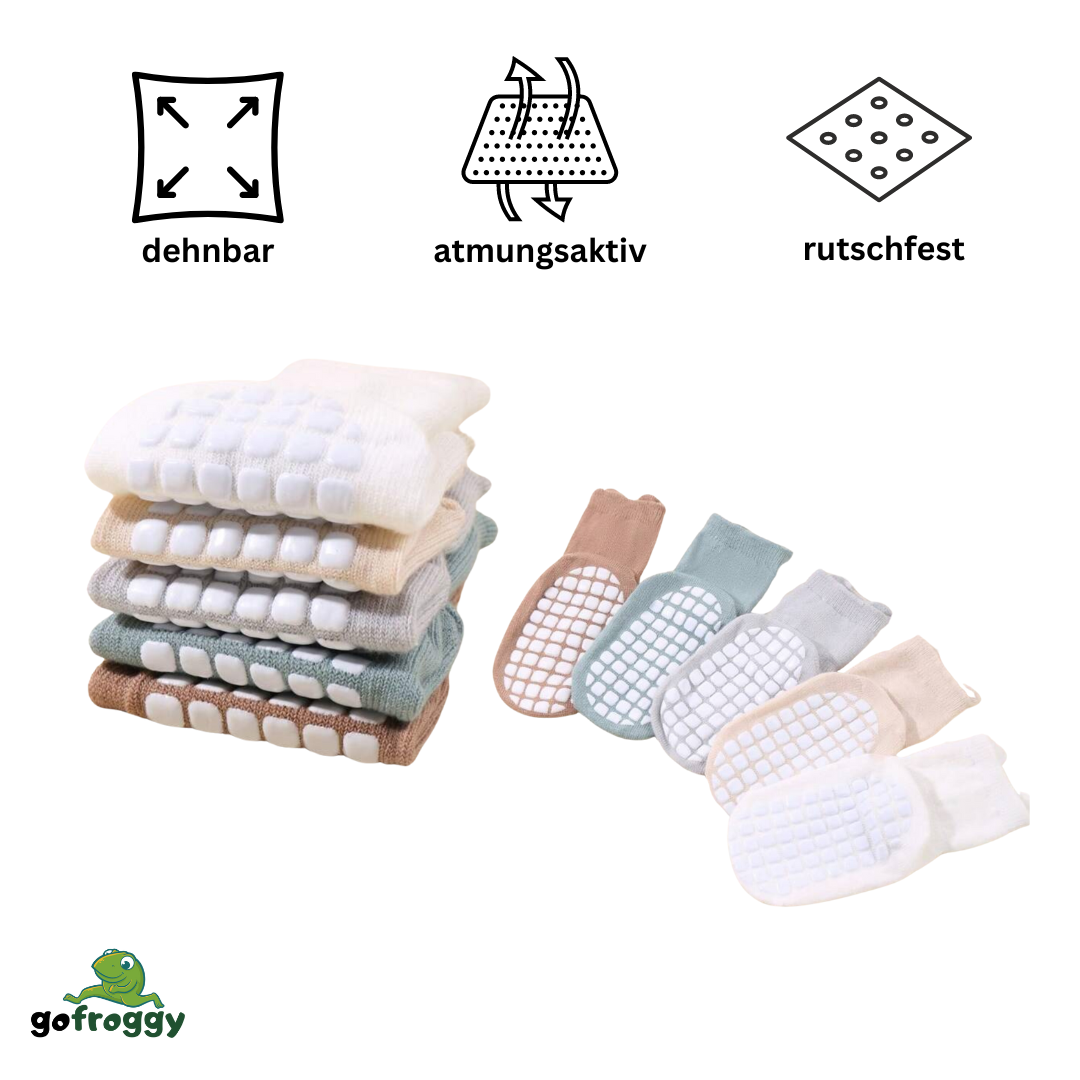 Rutschfeste Baby Socken 5-Paar Set