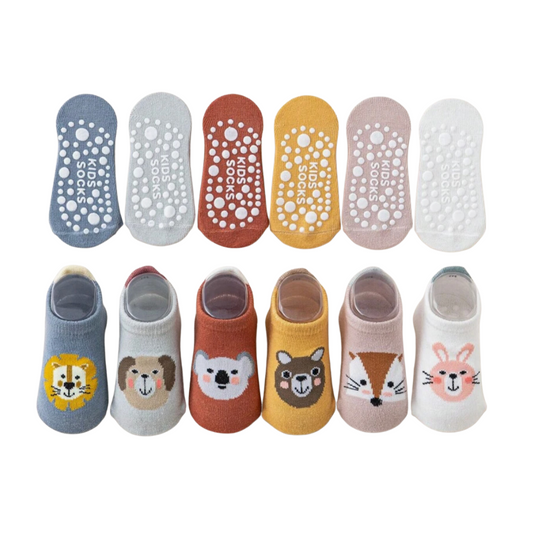 Rutschfeste Baby Socken 6-Paar Set