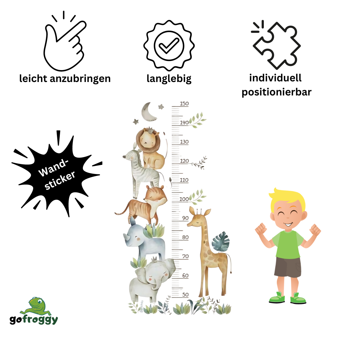 Wandsticker Höhenmesser