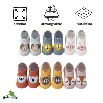 Rutschfeste Baby Socken 6-Paar Set