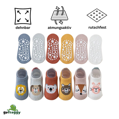 Rutschfeste Baby Socken 6-Paar Set