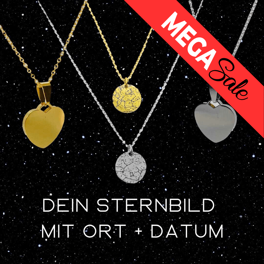 Personalisierte Sternkarte Halskette - Gofroggy