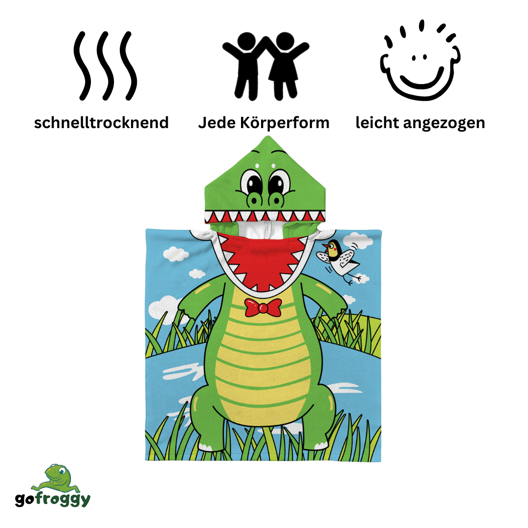 Kinder Poncho Handtuch - Gofroggy